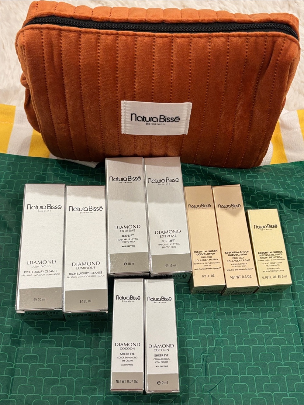 Diamond Skincare travel size Set with Velvet Pouch